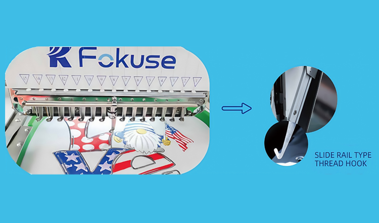 Slide Rail Type Thread Hook